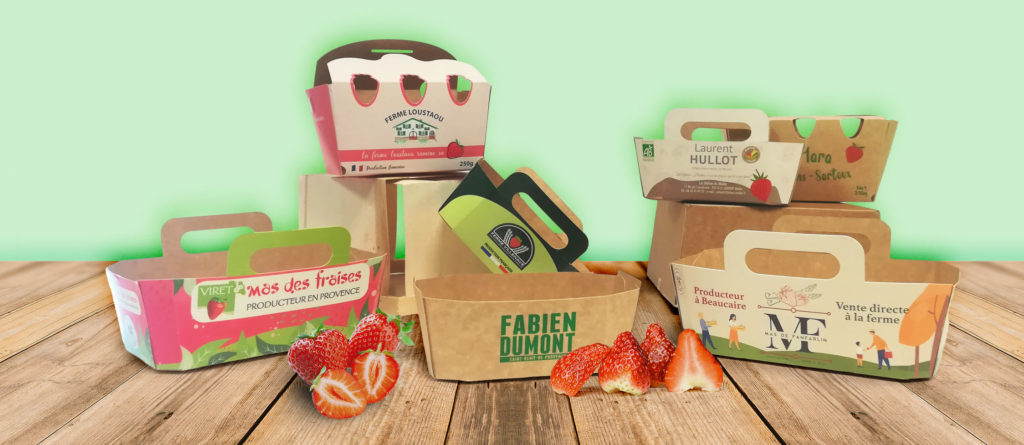 barquette fraise imprimée