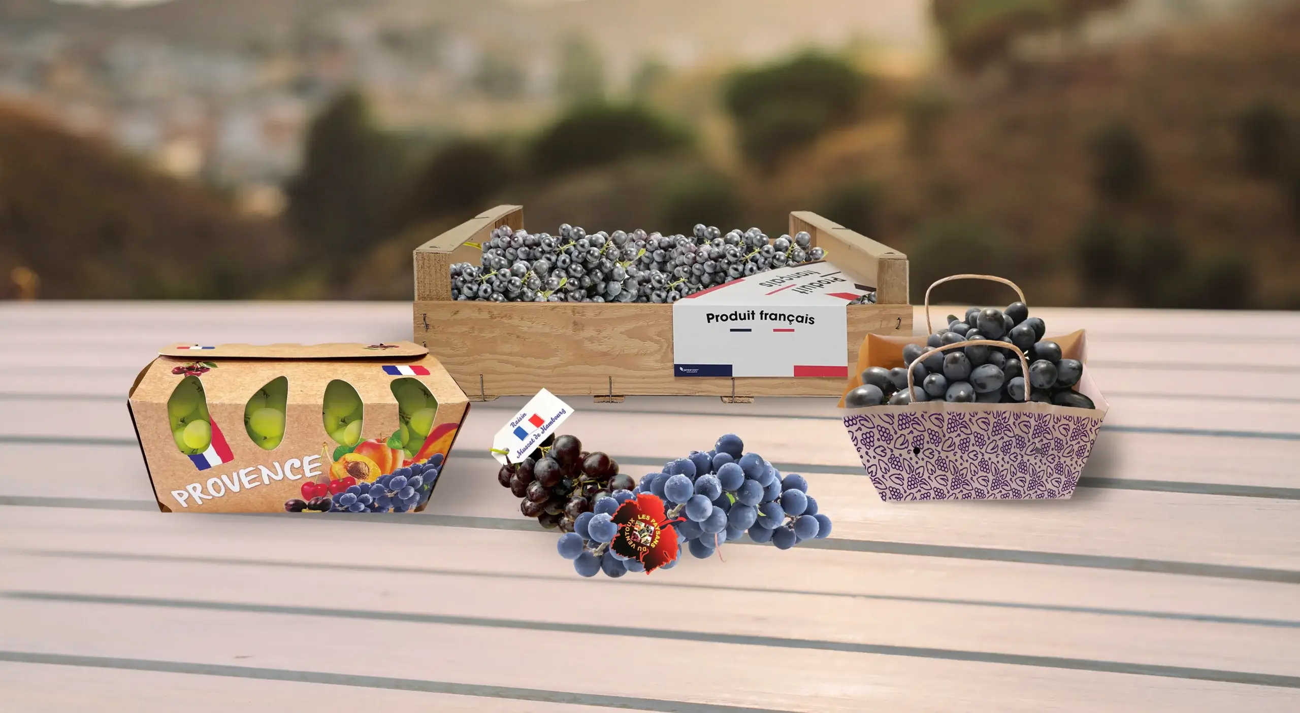 Les emballages pour le raisin