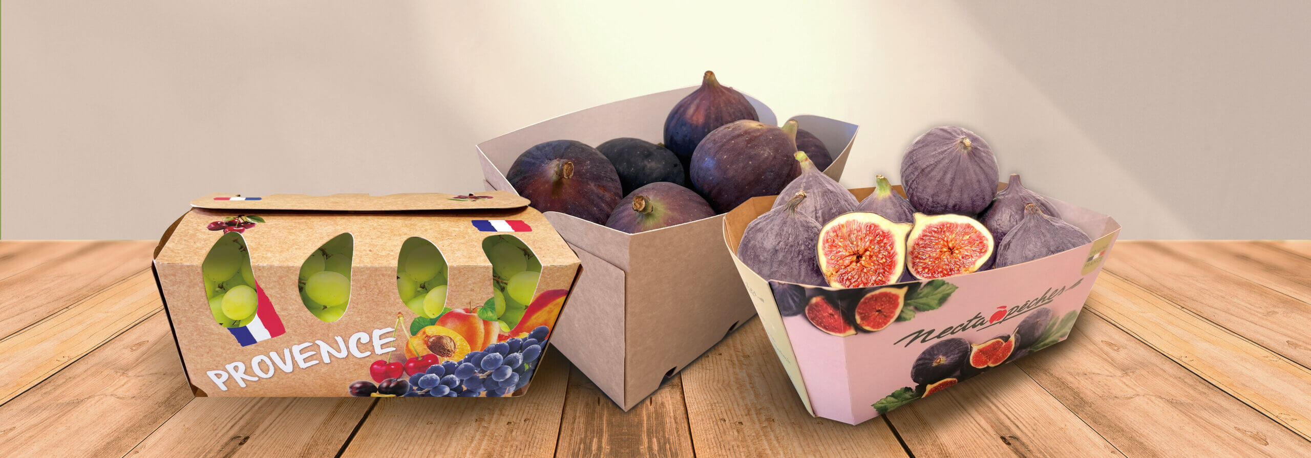 Les barquettes carton pour figues et raisins